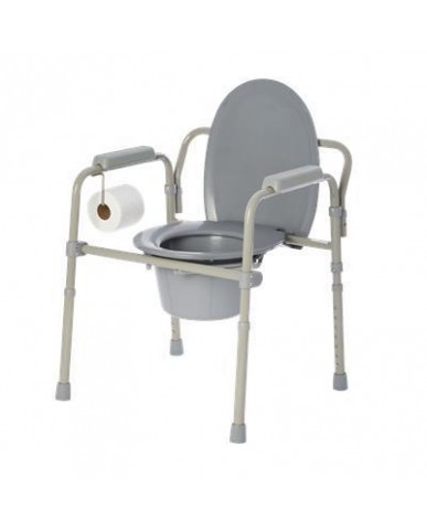BEDSIDE COMMODE WITH TOILET PAPER HOLDER
