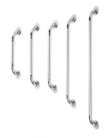 Chrome Plated Steel Grab Bar with Knurled Grip - Size 12"