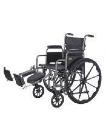 Bariatric Deluxe Desk Arm Wheelchair 22" with Elevating Legrests