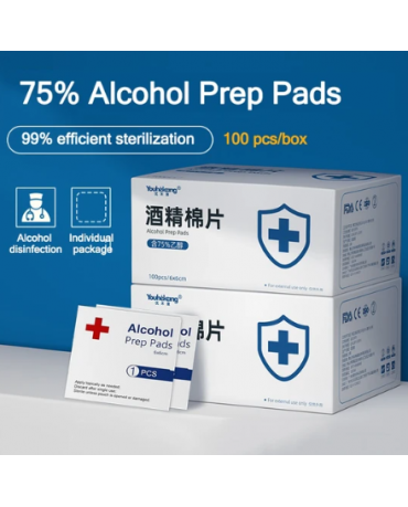 75% Alcohol Prep Pad 6x6cm - 100/box